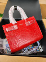 YSL Croc Red Bag